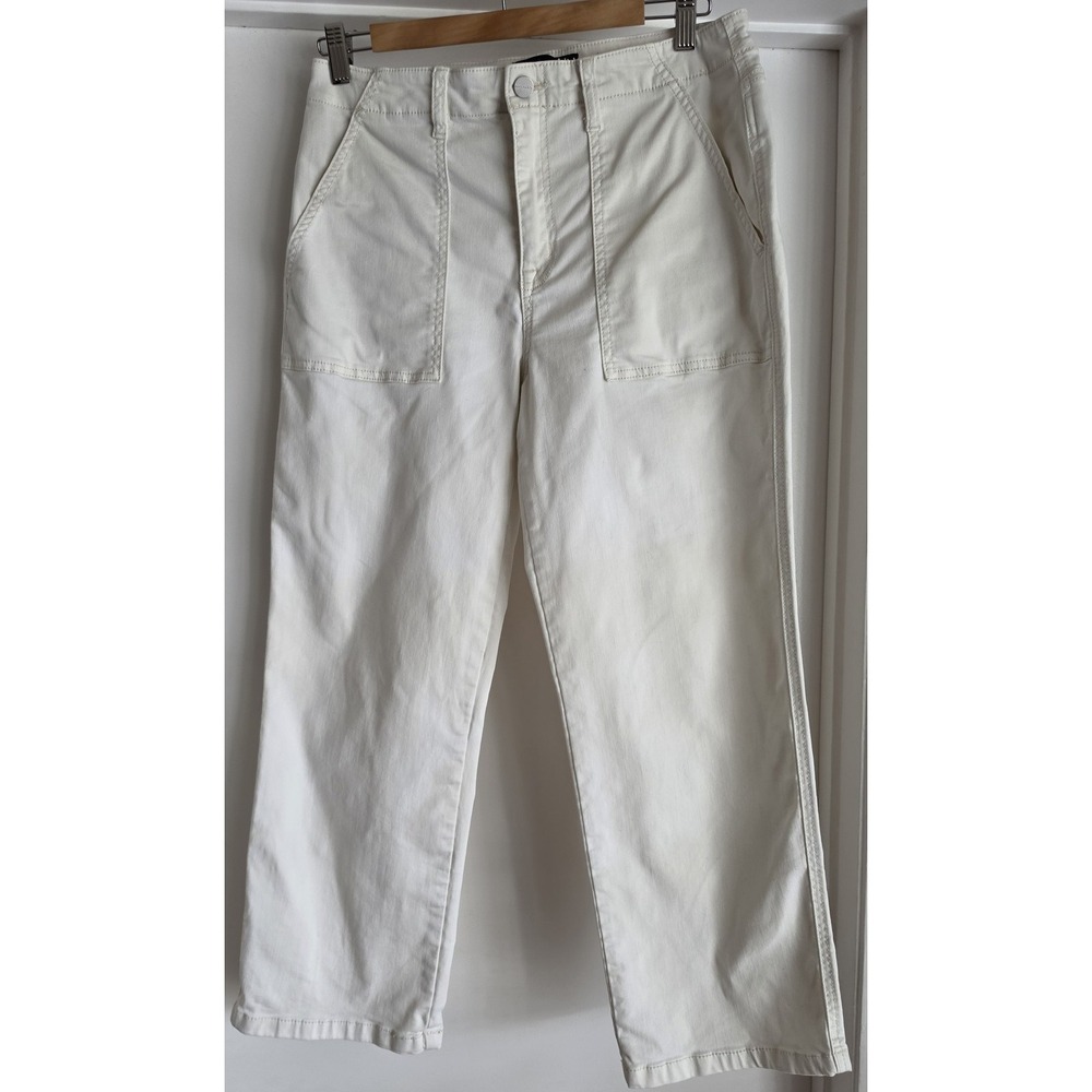 Sanctuary Denim Women Cropped Pants Size 30 Solid Off-White Casual Trousers